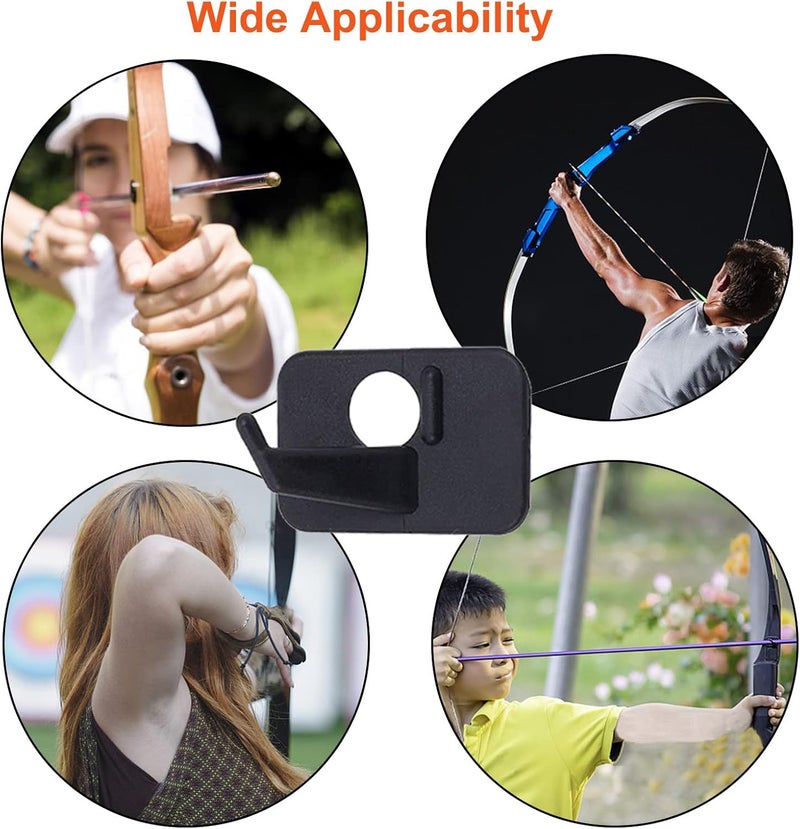 SOPOGER 6pcs Plastic Arrow Rest Black Recurve Bow Arrow Rest Adhesive Back Hunting Shooting Targeting Accessory for Right or Left Hand - Image 4